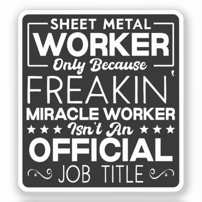 Pegatina Hoja Metalizado de codicia humorística del trabaja (Anverso)