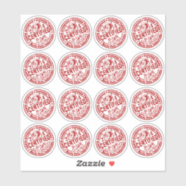 Pegatina Hoja mixta - "Certificado" travieso y agradable