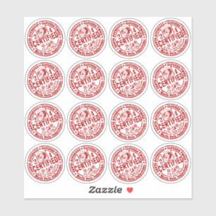 Pegatina Hoja mixta - "Certificado" travieso y agradable