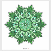 Hoja verde Tropical Boho Mandala