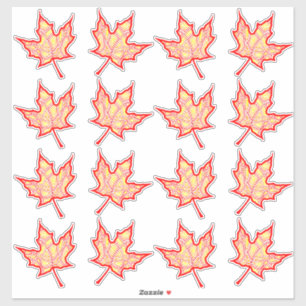 Pegatina Hojas de Fuego