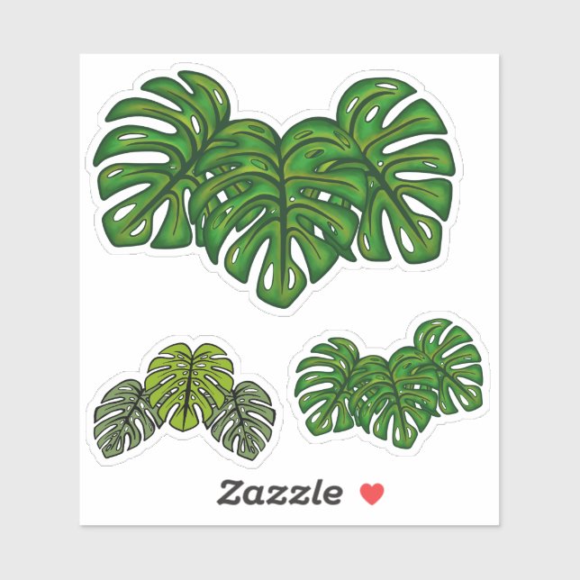 Pegatina Hojas de Monstera (Hoja)