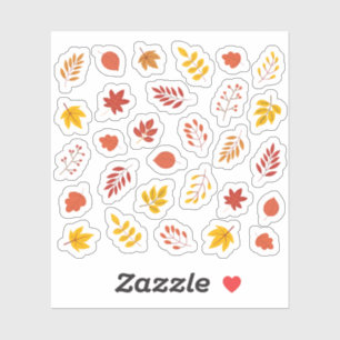 Pegatina Hojas de otoño Deco Estético Acogedor 