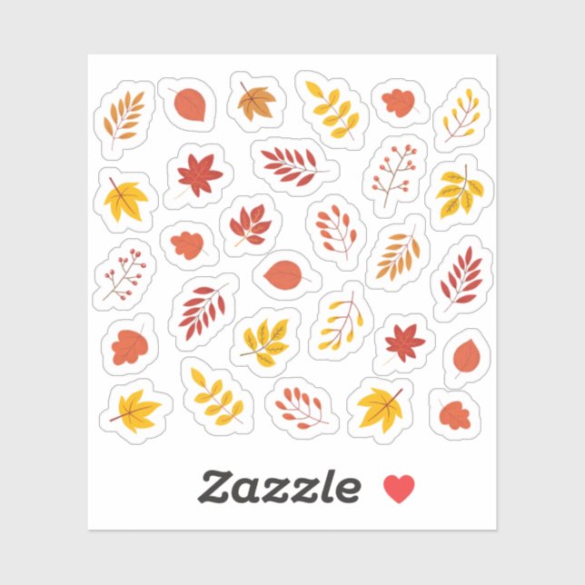 Pegatina Hojas de otoño Deco Estético Acogedor  (Hoja)