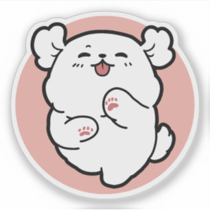 Pegatina ¡Hola! - Diseño feliz de Personalizados de perros 