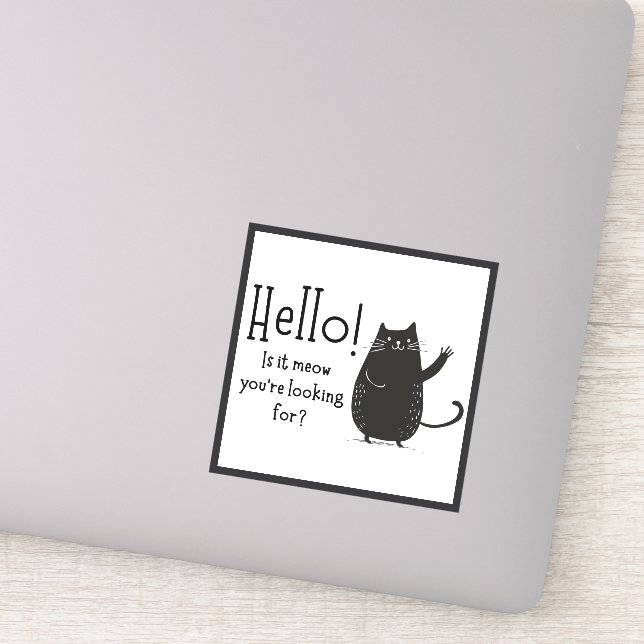 Pegatina ¡Hola! ¿Es como estás buscando? Gato (Detalle)