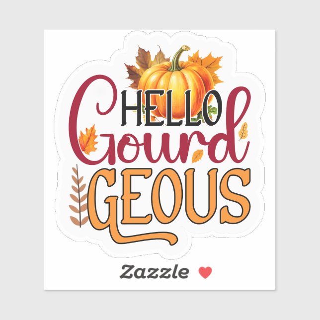 Pegatina ¡Hola, Gourdgeous! (Hoja)