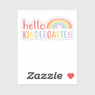 Pegatina Hola kindergarten de vuelta a la escuela