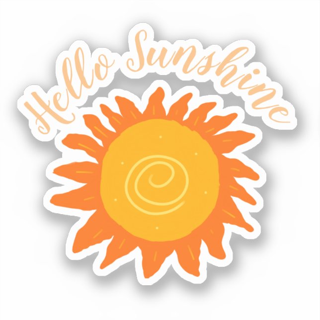 Pegatina Hola Sunshine (Anverso)