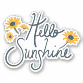 Pegatina Hola Sunshine Daisy Flowers Motif