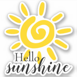 Pegatina Hola Sunshine | Personalizado Cut Vinyl