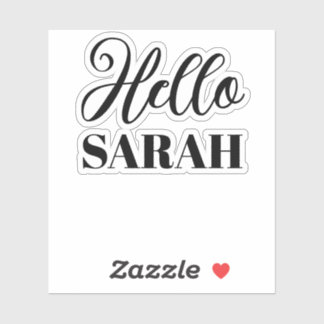 Pegatina Hola y tu nombre