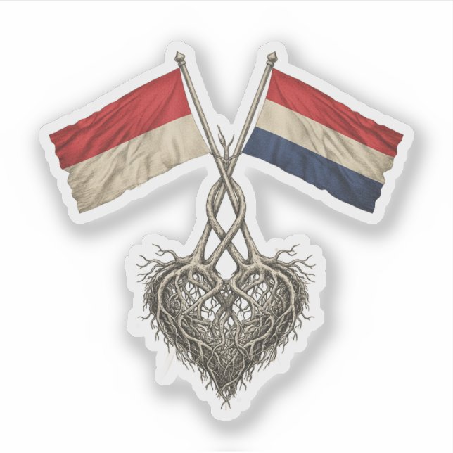 Pegatina Holandés Indonesio (Anverso)