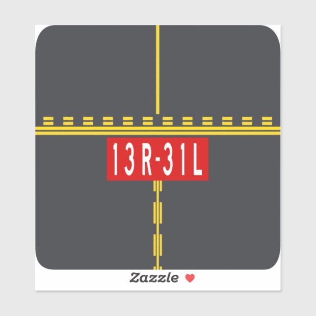 Pegatina Holding Point Marking 13R-31L (Hoja)