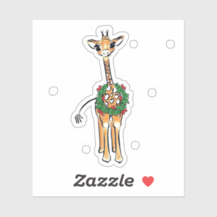 Pegatina Holiday Giraffe