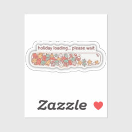 Pegatina Holiday Loading Progress Bar Cute Christmas Vinyl