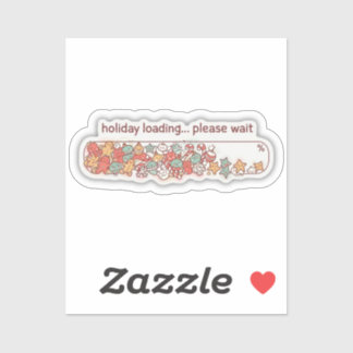 Pegatina Holiday Loading Progress Bar Cute Christmas Vinyl