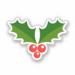 Pegatina Holly berries Christmas Sticker<br><div class="desc">Holly berries sale de Christmas Sticker</div>