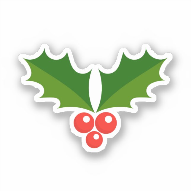 Pegatina Holly berries Christmas Sticker (Anverso)