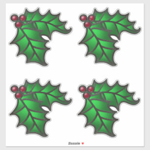 Pegatina Holly de cristal y kit de bayas