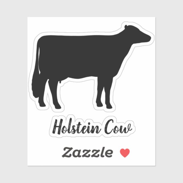 Pegatina Holstein Cow Silhouette Vinyl (Hoja)