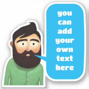 Pegatina Hombre con barba