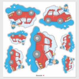 Pegatina Hombre de lavado de coches