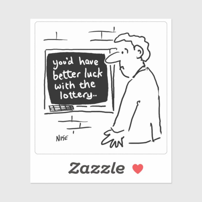 Pegatina Hombre decepcionado en el Personalizado de cajeros (Hoja)