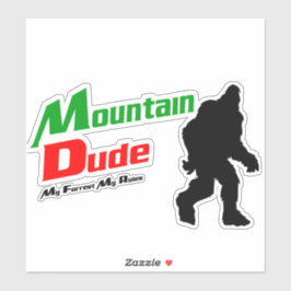 Pegatina Hombre del Monte Bigfoot Mi Bosque Mis Reglas Dive
