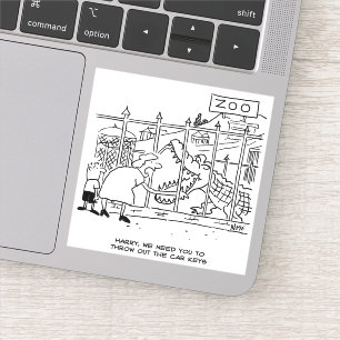 Pegatina Hombre tragado por un personalizado de cocodrilo