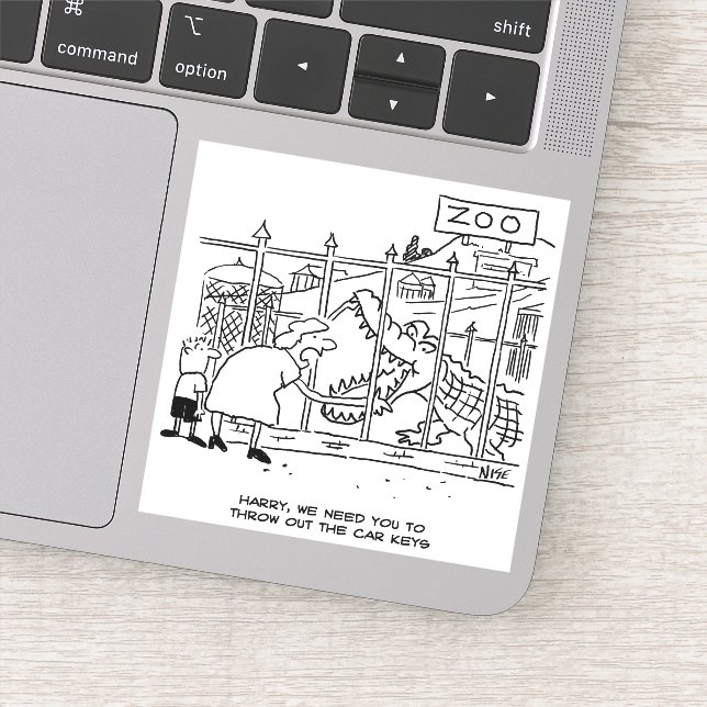 Pegatina Hombre tragado por un personalizado de cocodrilo (Detalle)