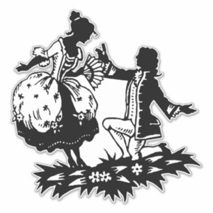 Pegatina Hombre victoriano propone el arte de la silueta