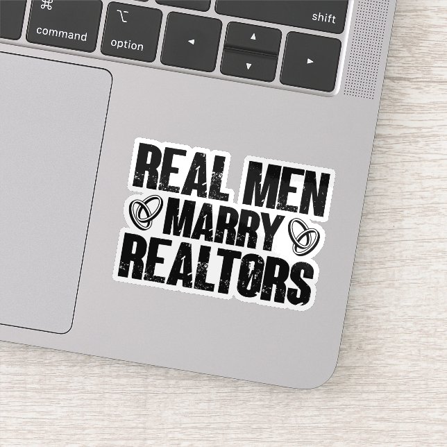 Pegatina Hombres Reales Se Casan Con Realtores Inmobiliario (Detalle)