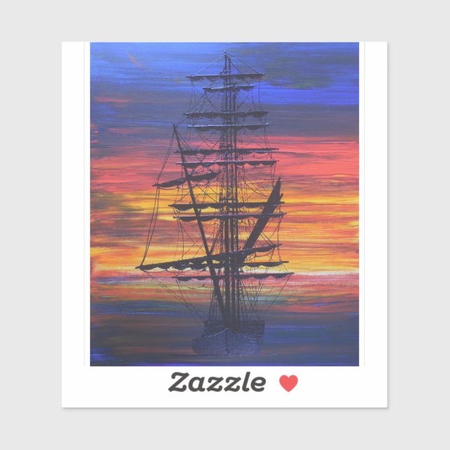 Pegatina Hombres y peregrino (Hoja)