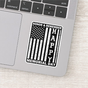 Pegatina Homenaje Recuerde Feliz Día De Conmemoración Bande