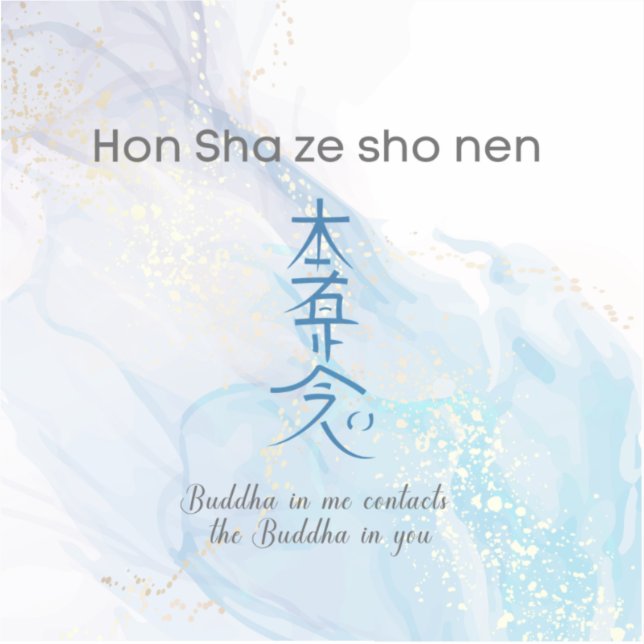 Pegatina Hon Sha Zen Sho Nen Reiki Healing Symbol  (Anverso)