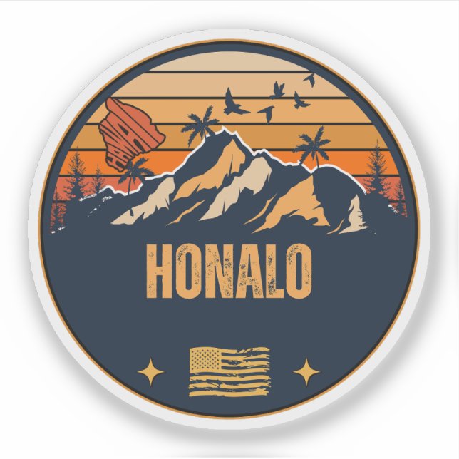 Pegatina Honalo, Hawái (Anverso)