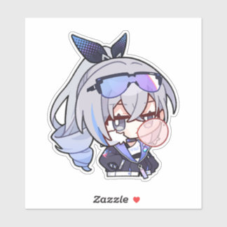 Pegatina Honkai Star Rail Chibi Wolf