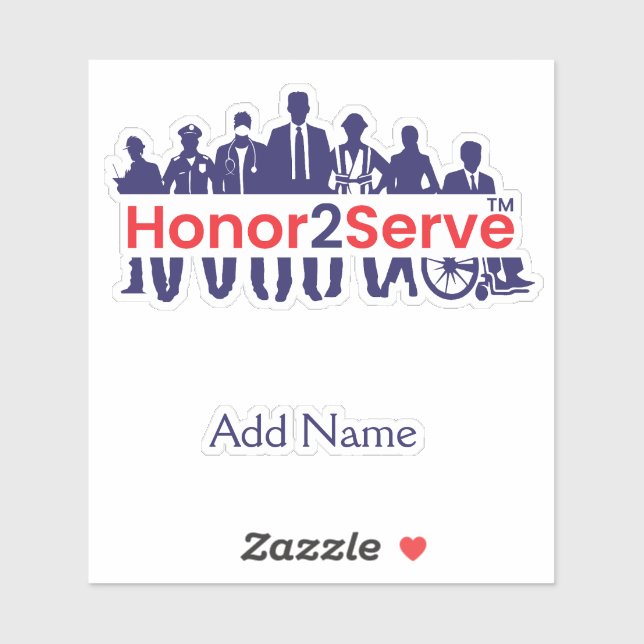 Pegatina Honor2Serve (Hoja)