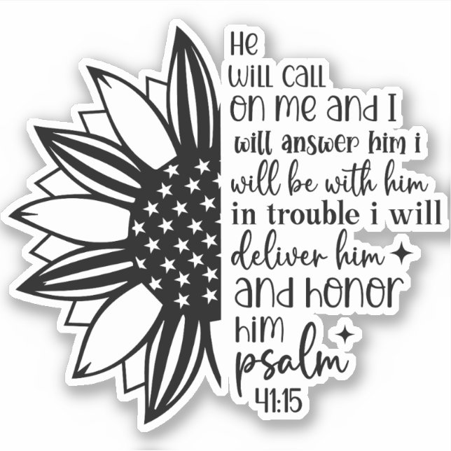 Pegatina Honor Him Christian Faith  (Anverso)