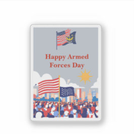 Pegatina "Honrando a nuestros héroes: Celebración del Día d