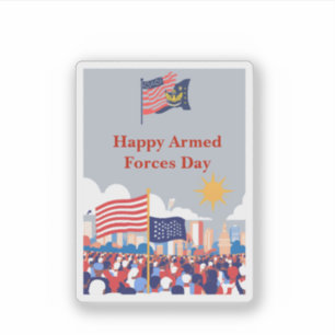 Pegatina "Honrando a nuestros héroes: Celebración del Día d