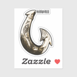Pegatina Hook tribal de Hawái