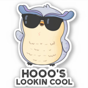 Pegatina Hooo's Lookin Guay Funny Owl Pun