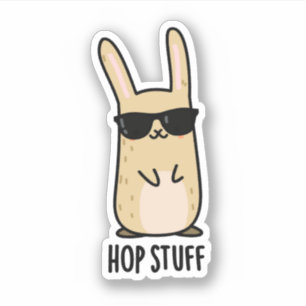 Pegatina Hop Studs Funny Conejo Conejo Pun