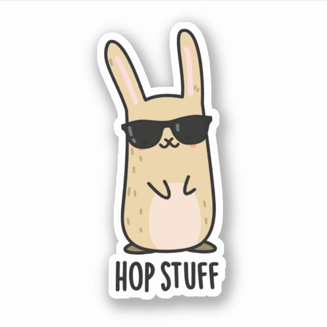 Pegatina Hop Studs Funny Conejo Conejo Pun (Anverso)