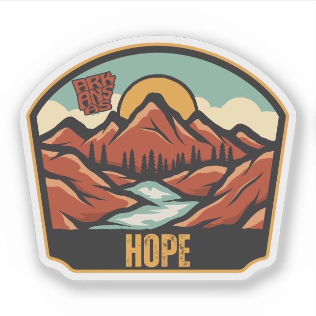Pegatina Hope, Arkansas (Anverso)