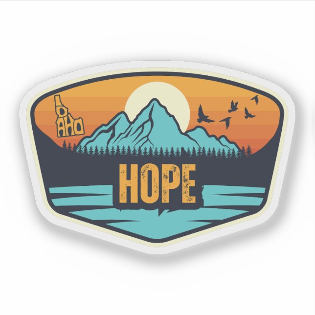 Pegatina Hope, Idaho (Anverso)