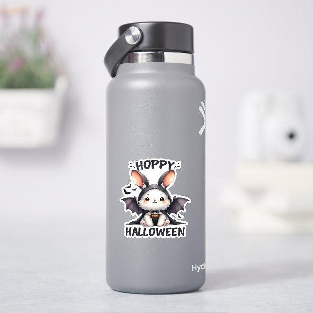 Pegatina Hoppy Halloween Conejo Conejo Conejo Conejo Pegati (hidrofrasco)
