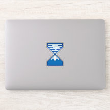 Hora Azul Moderna Montaña Naturaleza Reloj de Aren